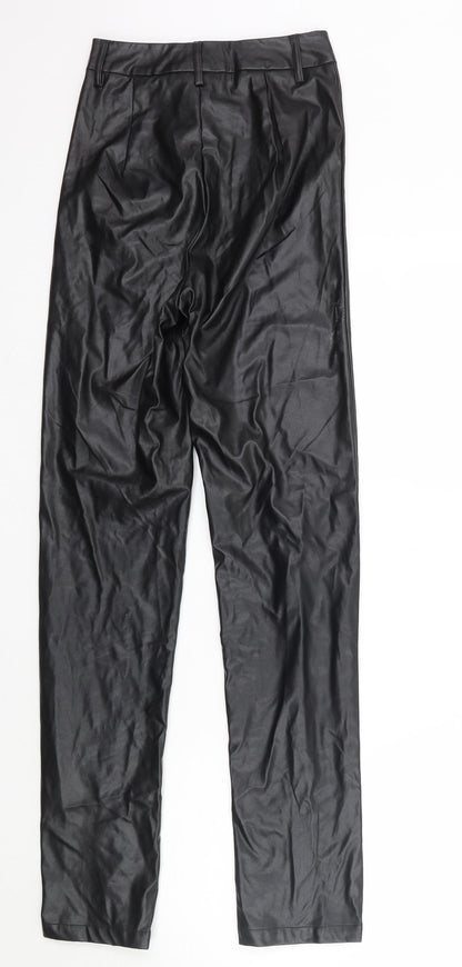 PRETTYLITTLETHING Womens Black   Trousers  Size 4 L32 in