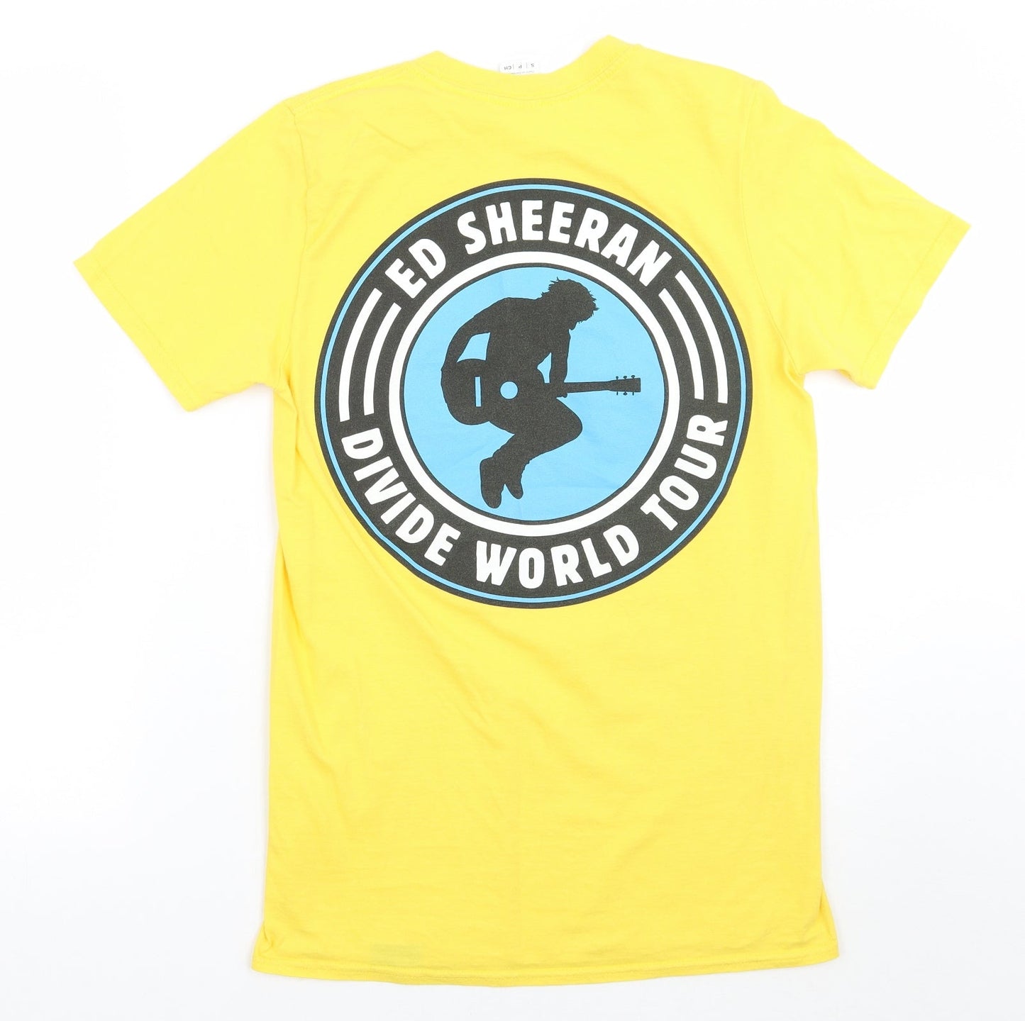 Womens UK Size S Gildan Yellow Basic T-Shirt