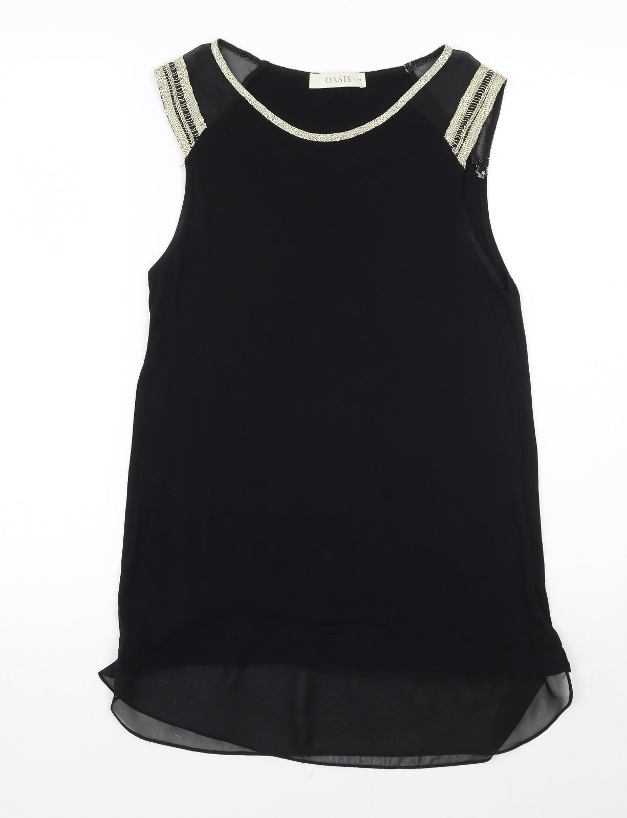 Womens UK Size 10 Oasis Black Basic Blouse