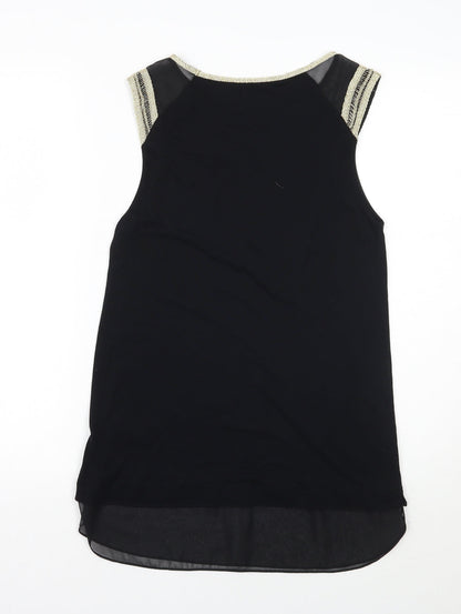 Womens UK Size 10 Oasis Black Basic Blouse