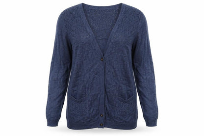 Womens UK Size 10 Matalan Blue Cardigan Jumper