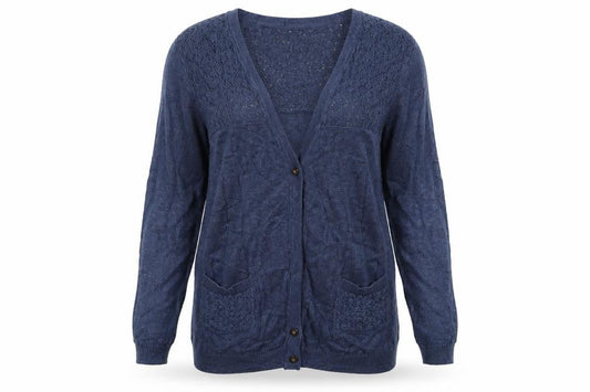 Womens UK Size 10 Matalan Blue Cardigan Jumper