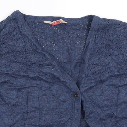 Womens UK Size 10 Matalan Blue Cardigan Jumper