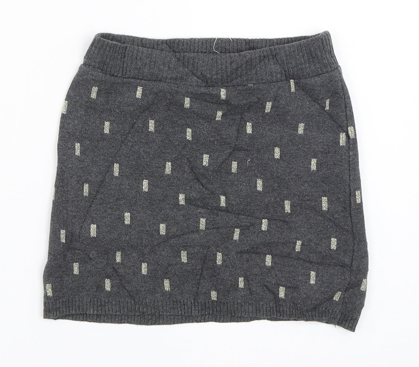 H&M Girls Grey   Mini Skirt Size 5-6 Years