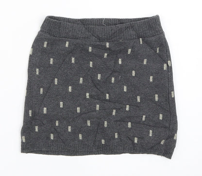 H&M Girls Grey   Mini Skirt Size 5-6 Years