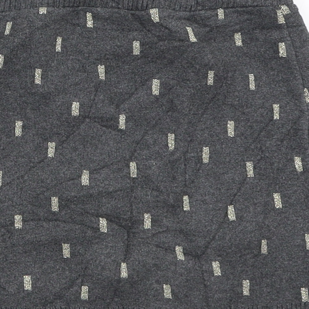 H&M Girls Grey   Mini Skirt Size 5-6 Years