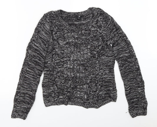 Womens UK Size XS H&M Black Pullover Jumper