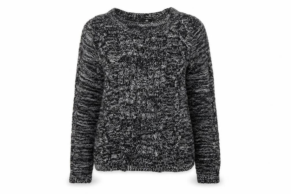 Womens UK Size XS H&M Black Pullover Jumper