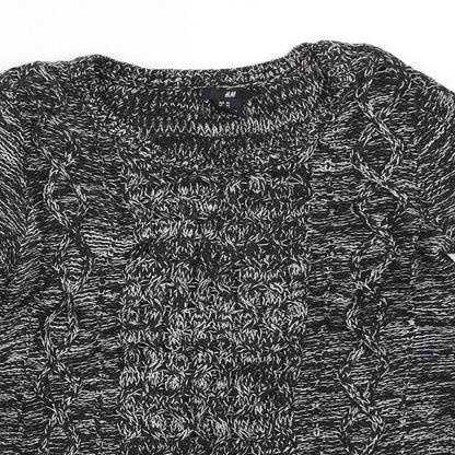 Womens UK Size XS H&M Black Pullover Jumper