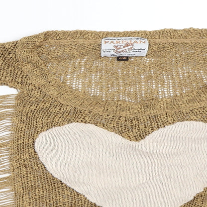 Parsian Womens Beige   Pullover Jumper Size S