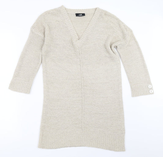 Womens UK Size S Wallis Beige Pullover Jumper