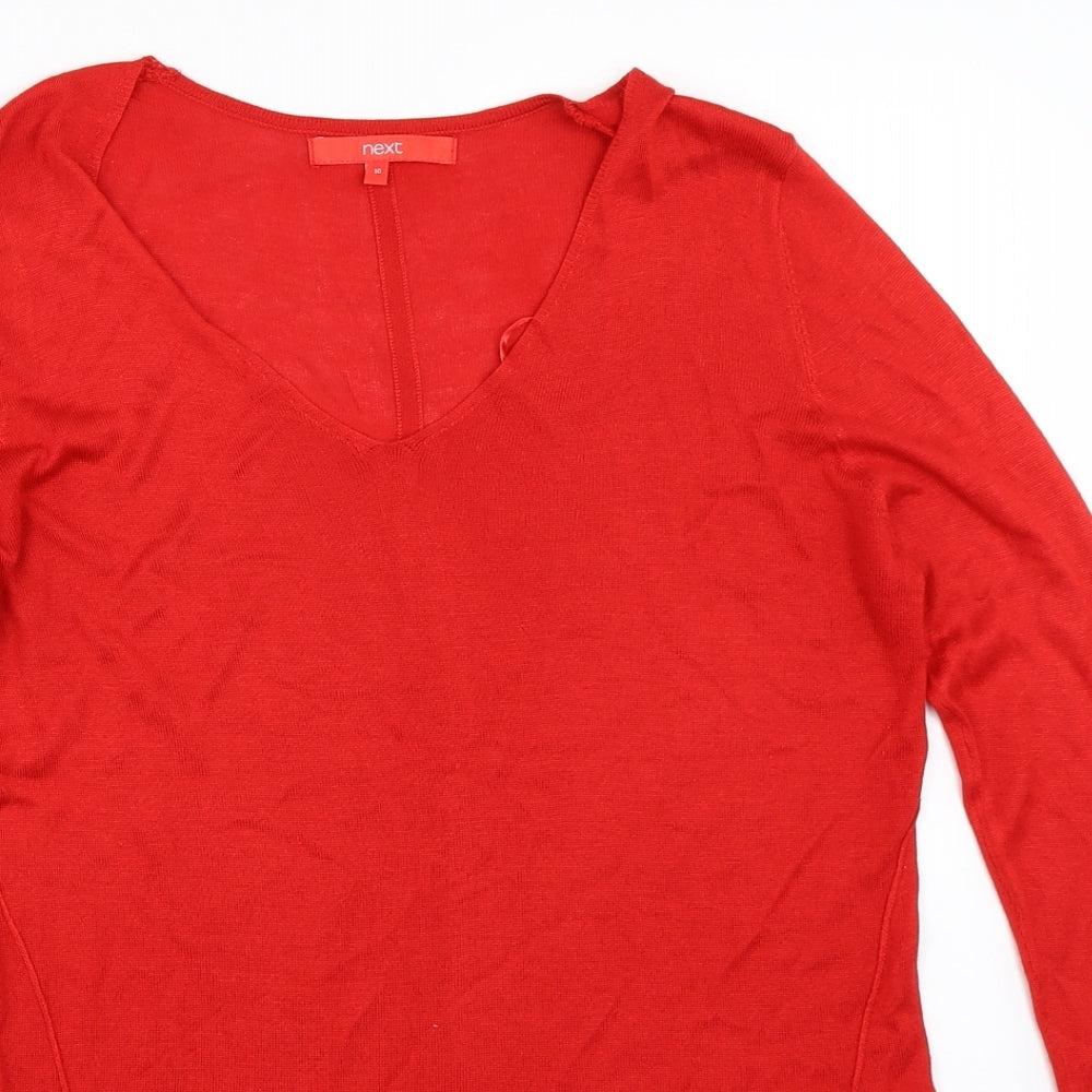 Womens UK Size 10 NEXT Red Pullover Jumper