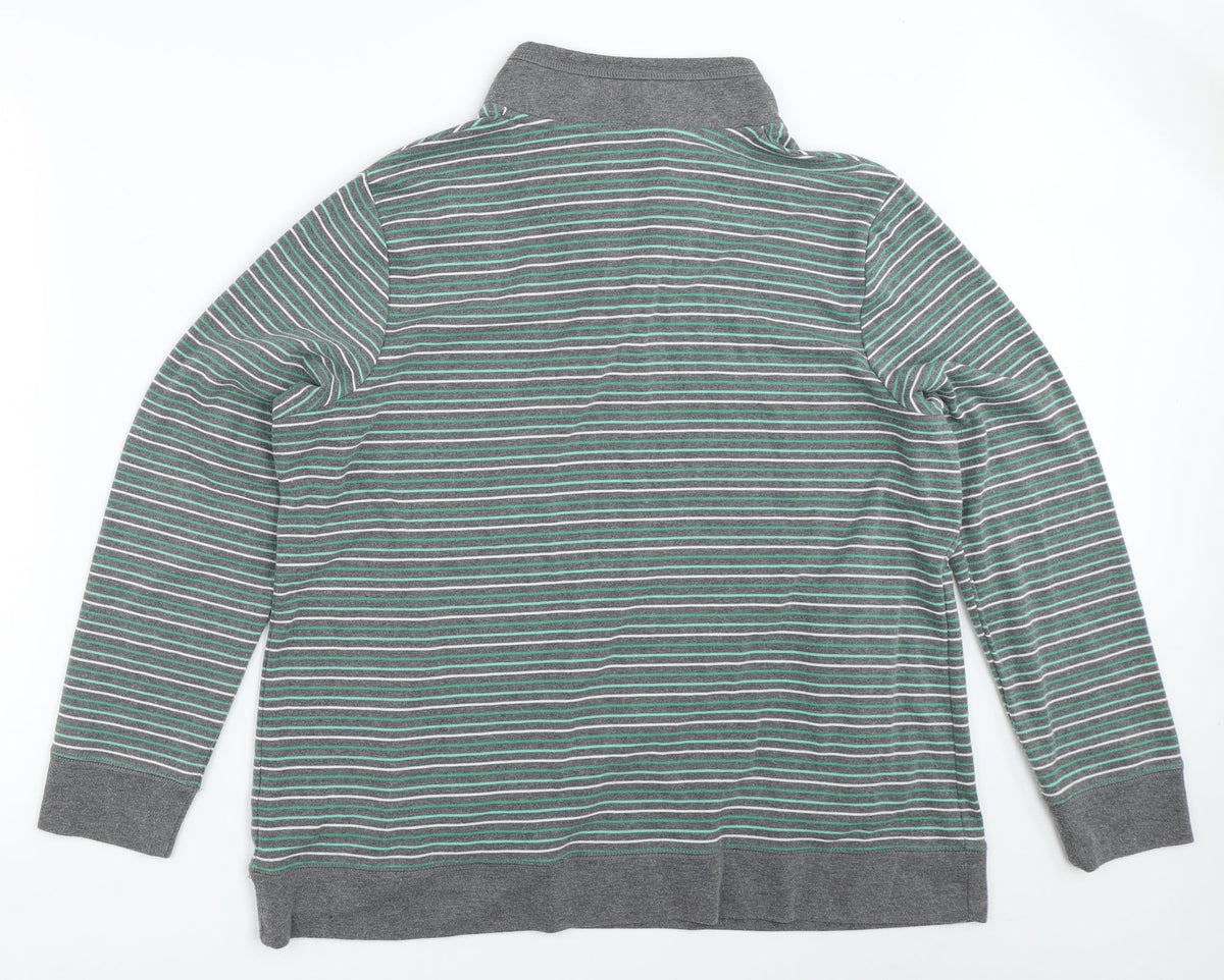 Bonmarché Womens Grey Striped  Pullover Sweatshirt Size L