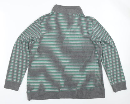 Bonmarché Womens Grey Striped  Pullover Sweatshirt Size L