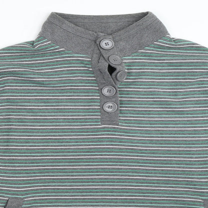 Bonmarché Womens Grey Striped  Pullover Sweatshirt Size L