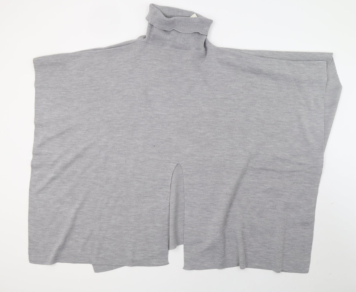 F&F Womens Grey  Knit Pullover Sweatshirt One Size