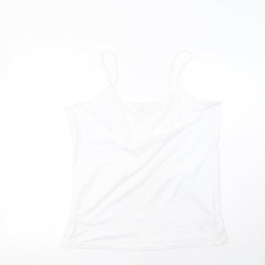 Womens UK Size 22 Peacocks White Basic Tank
