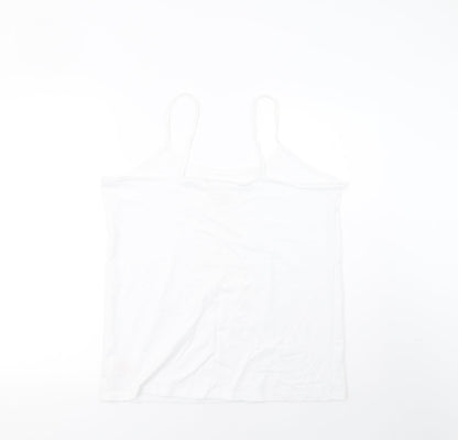 Womens UK Size 22 Peacocks White Basic Tank