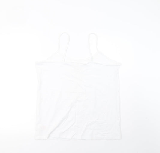 Womens UK Size 22 Peacocks White Basic Tank