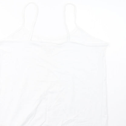 Womens UK Size 22 Peacocks White Basic Tank