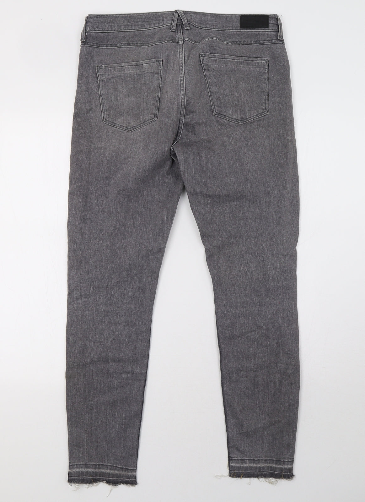Zara Womens Grey  Denim Straight Jeans Size 32 L28 in