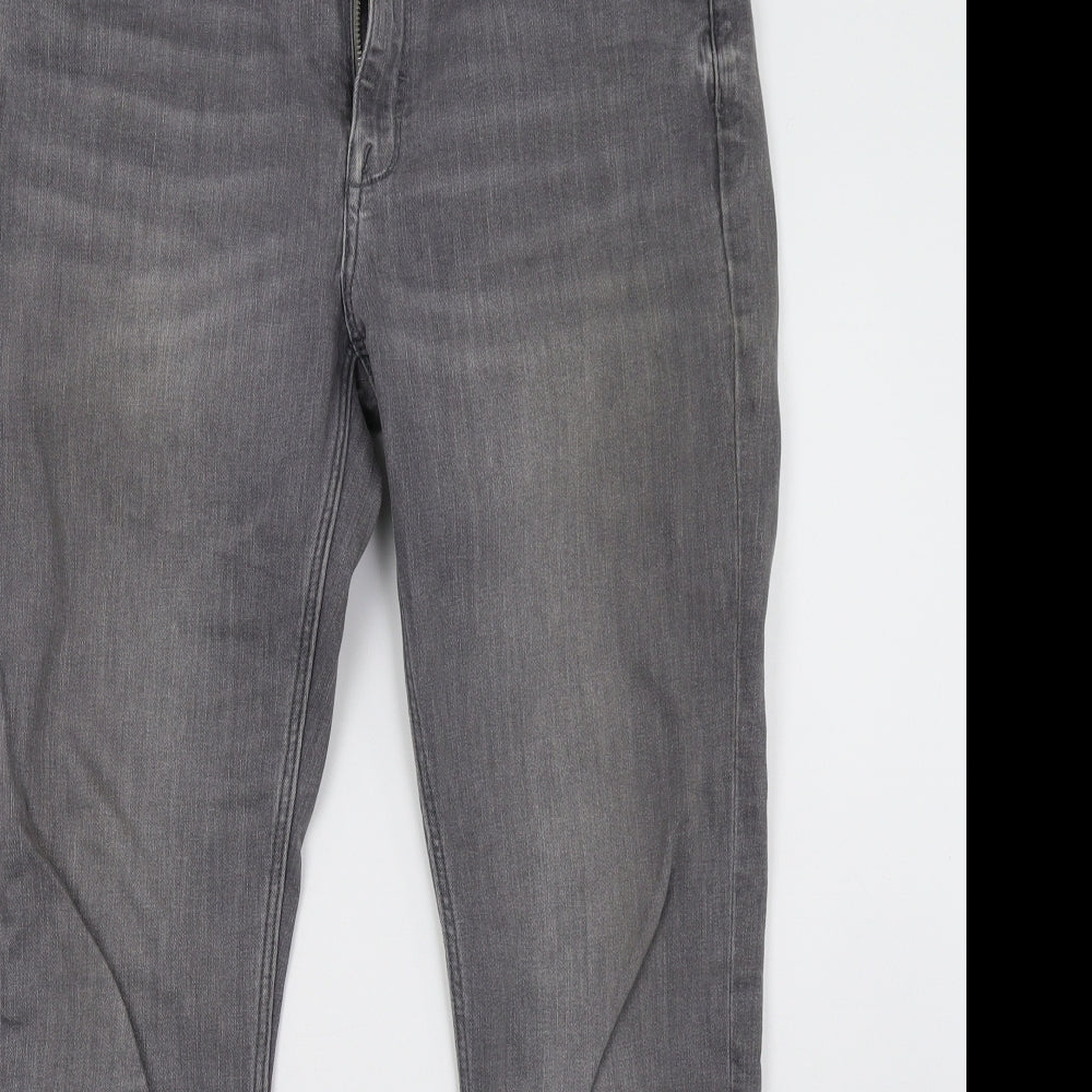 Zara Womens Grey  Denim Straight Jeans Size 32 L28 in