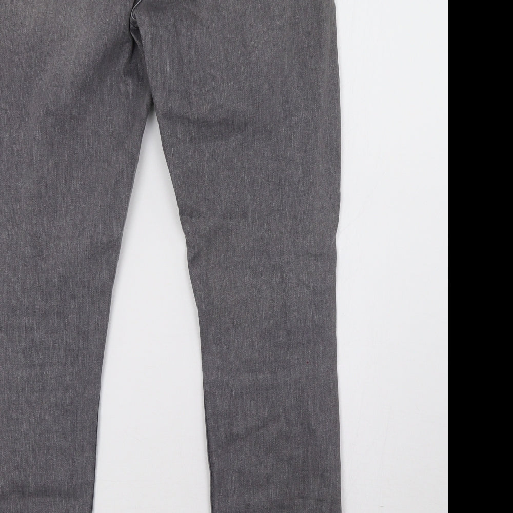 Zara Womens Grey  Denim Straight Jeans Size 32 L28 in