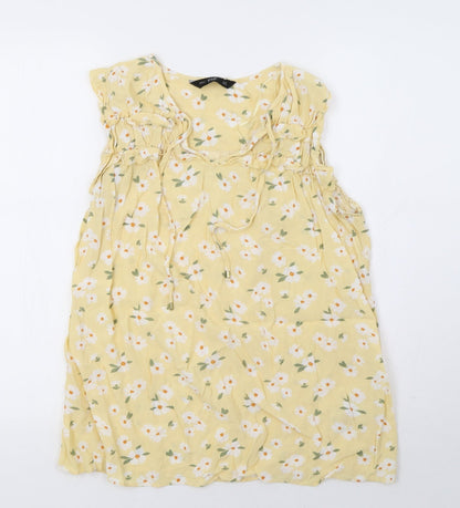 F&F Womens Yellow Polka Dot  Basic Tank Size 12