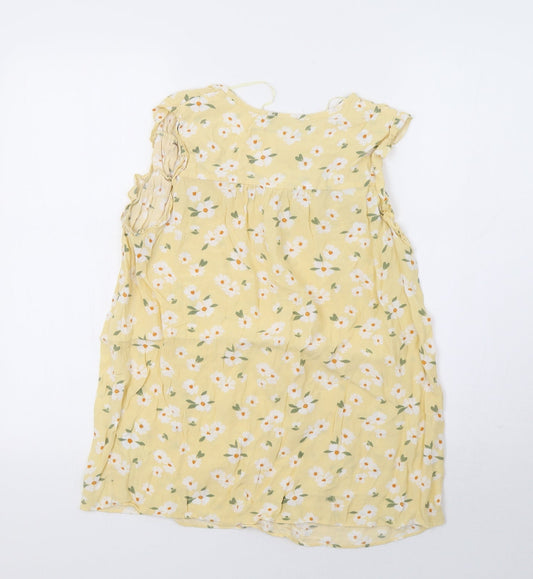 F&F Womens Yellow Polka Dot  Basic Tank Size 12