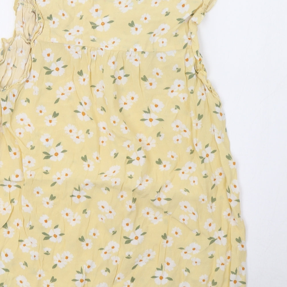 F&F Womens Yellow Polka Dot  Basic Tank Size 12