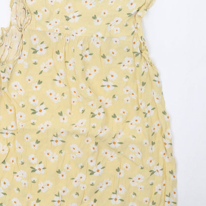 F&F Womens Yellow Polka Dot  Basic Tank Size 12