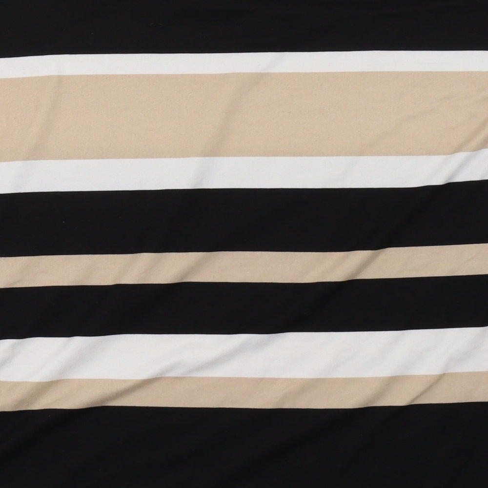 Pep&Co Womens Beige Striped  Pullover Sweatshirt Size 16