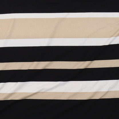 Pep&Co Womens Beige Striped  Pullover Sweatshirt Size 16