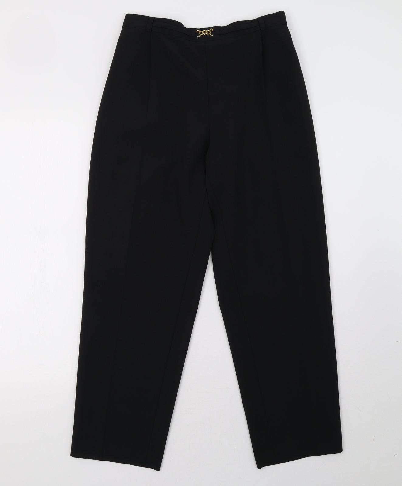Womens UK Size 10 Marks and Spencer Regular Fit  Black Trousers