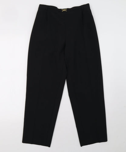 Womens UK Size 10 Marks and Spencer Regular Fit  Black Trousers