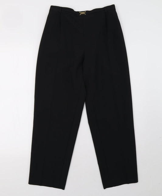 Womens UK Size 10 Marks and Spencer Regular Fit  Black Trousers