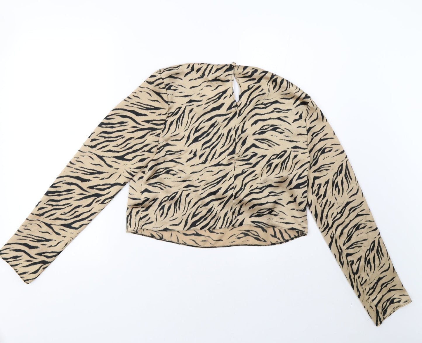 Primark Womens Brown Animal Print  Basic Blouse Size 10