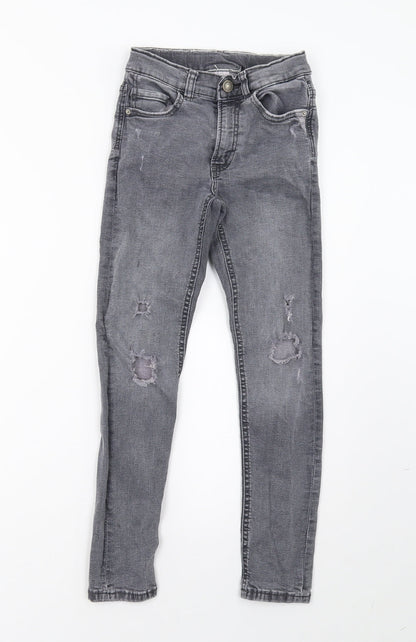 Zara Girls Grey  Denim Skinny Jeans Size 9 Months