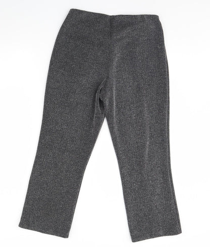 Womens UK Size 12 Straight Leg Regular Fit  Grey Trousers