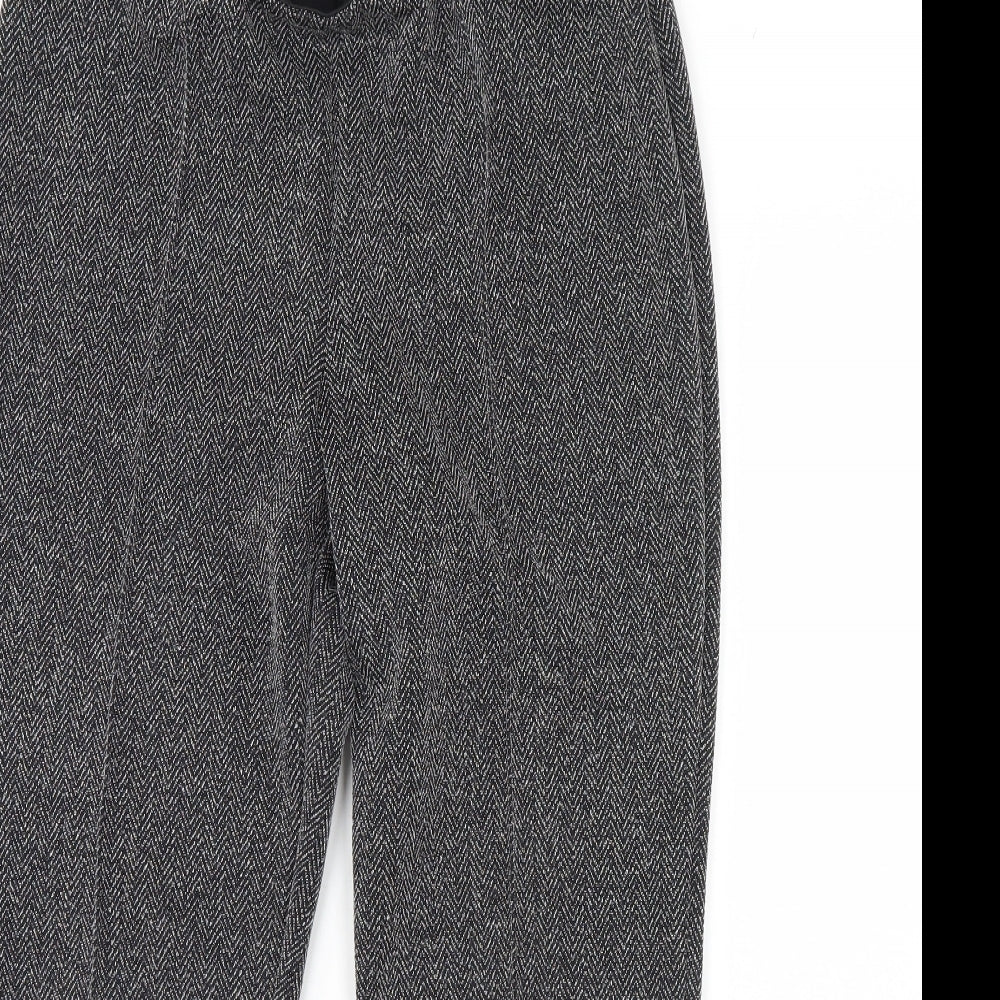 Womens UK Size 12 Straight Leg Regular Fit  Grey Trousers