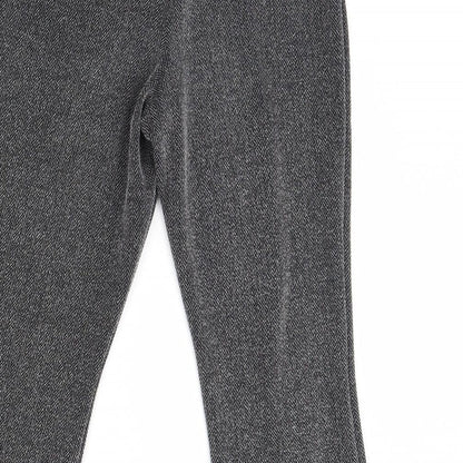 Womens UK Size 12 Straight Leg Regular Fit  Grey Trousers