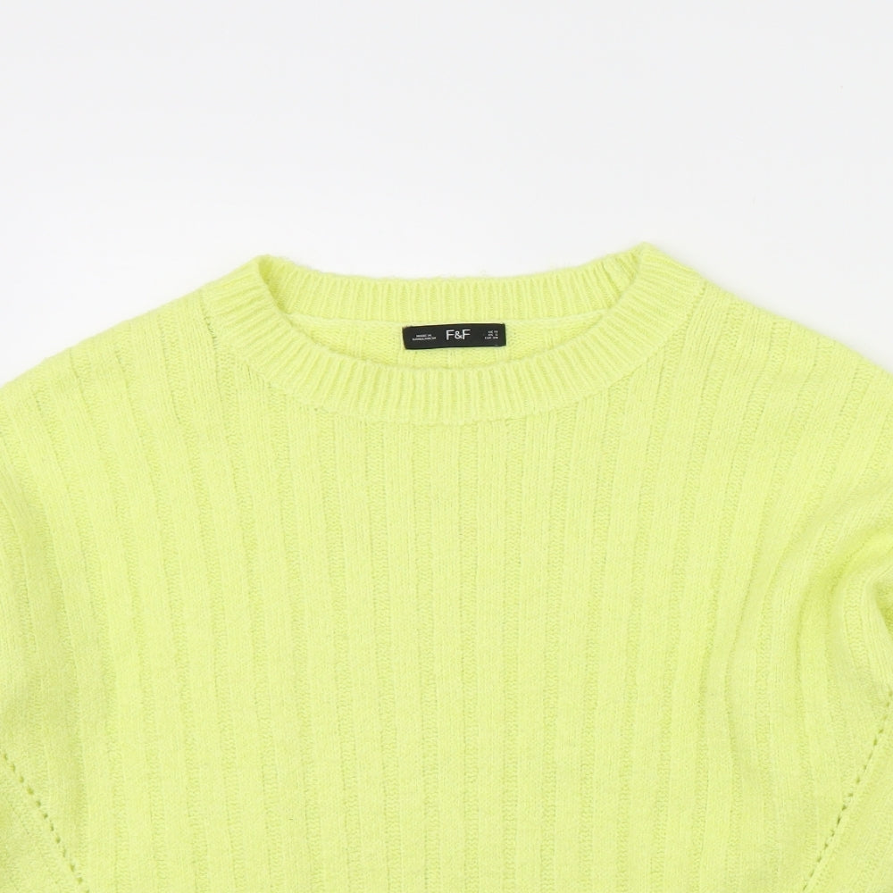 F&F Womens Green   Pullover Jumper Size 10