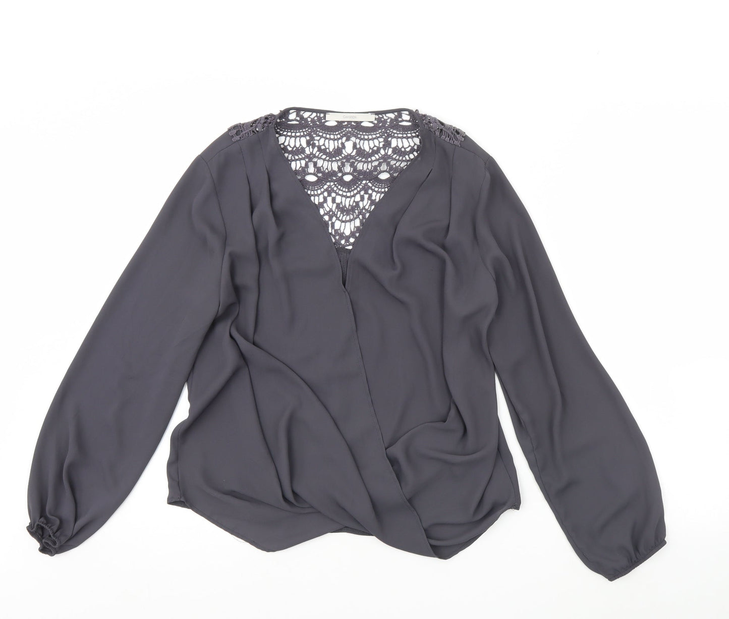 George Womens Grey   Basic Blouse Size 10