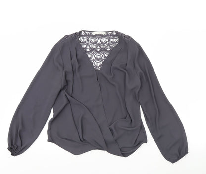 George Womens Grey   Basic Blouse Size 10