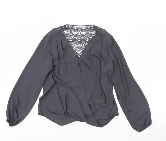 George Womens Grey   Basic Blouse Size 10