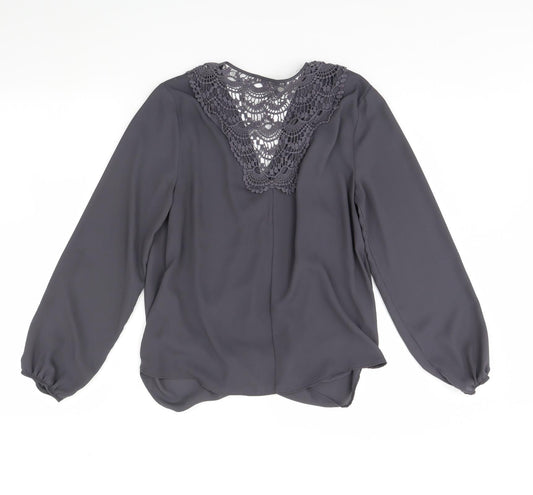 George Womens Grey   Basic Blouse Size 10