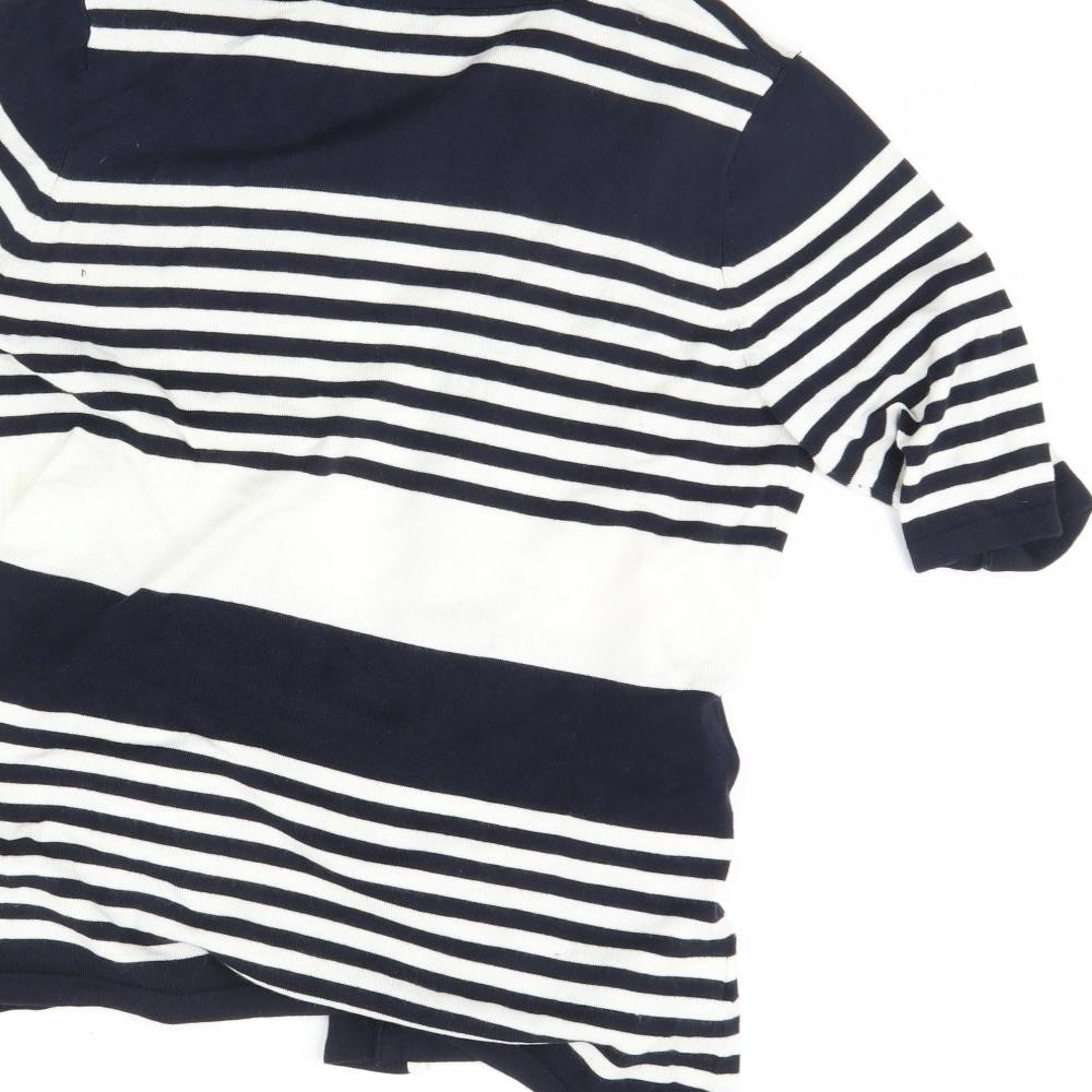 CC Petite Womens Blue Striped  Jacket  Size S