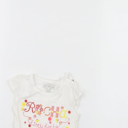 Rocha Little Rocha Girls White   Babygrow One-Piece Size 0-3 Months