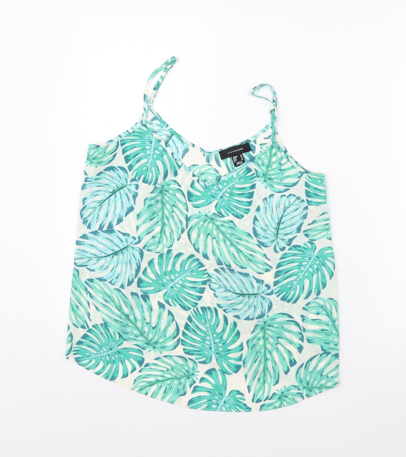 Womens UK Size 10 Atmosphere Green Basic Tank