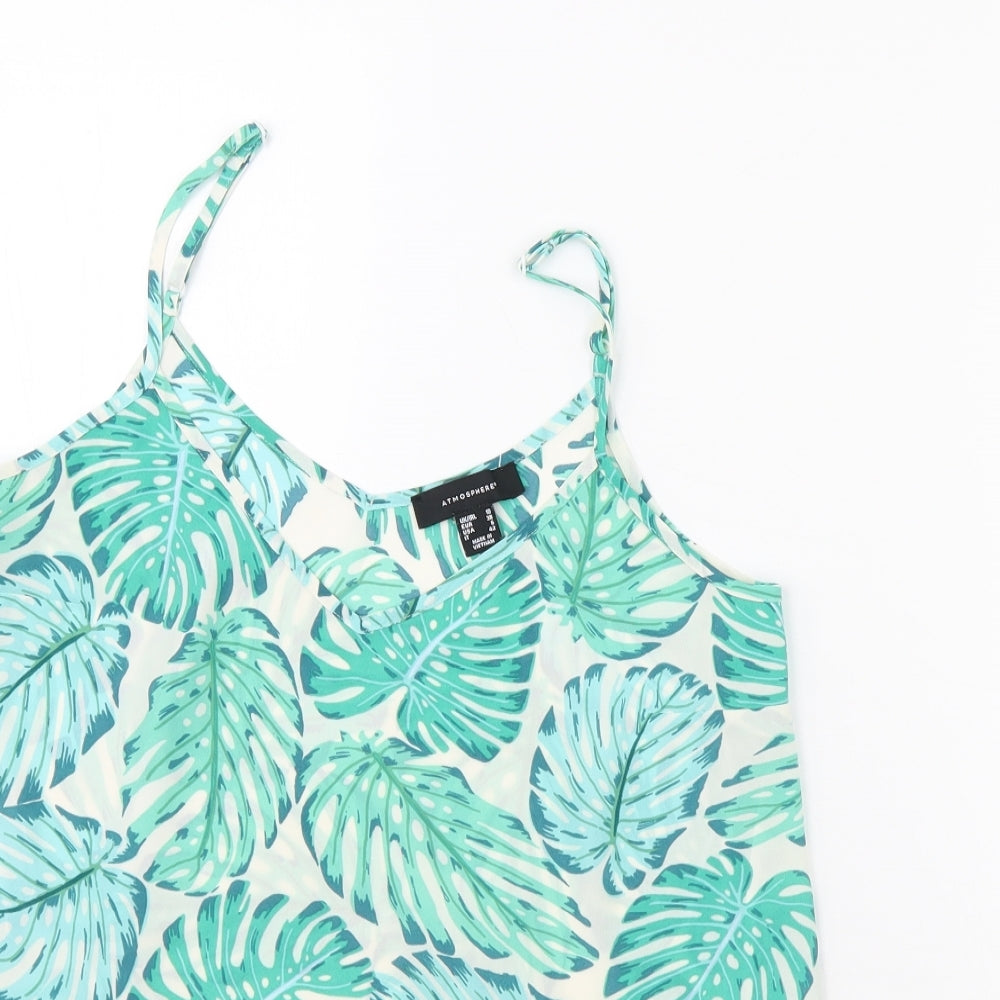 Womens UK Size 10 Atmosphere Green Basic Tank